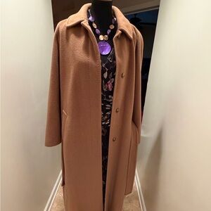 Cinzia Rocca Tan Cashmere Wool Coat